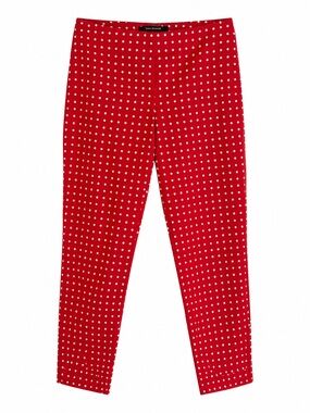 Tara Jarmon Red White Polka Dot Ankle Pants Size 38